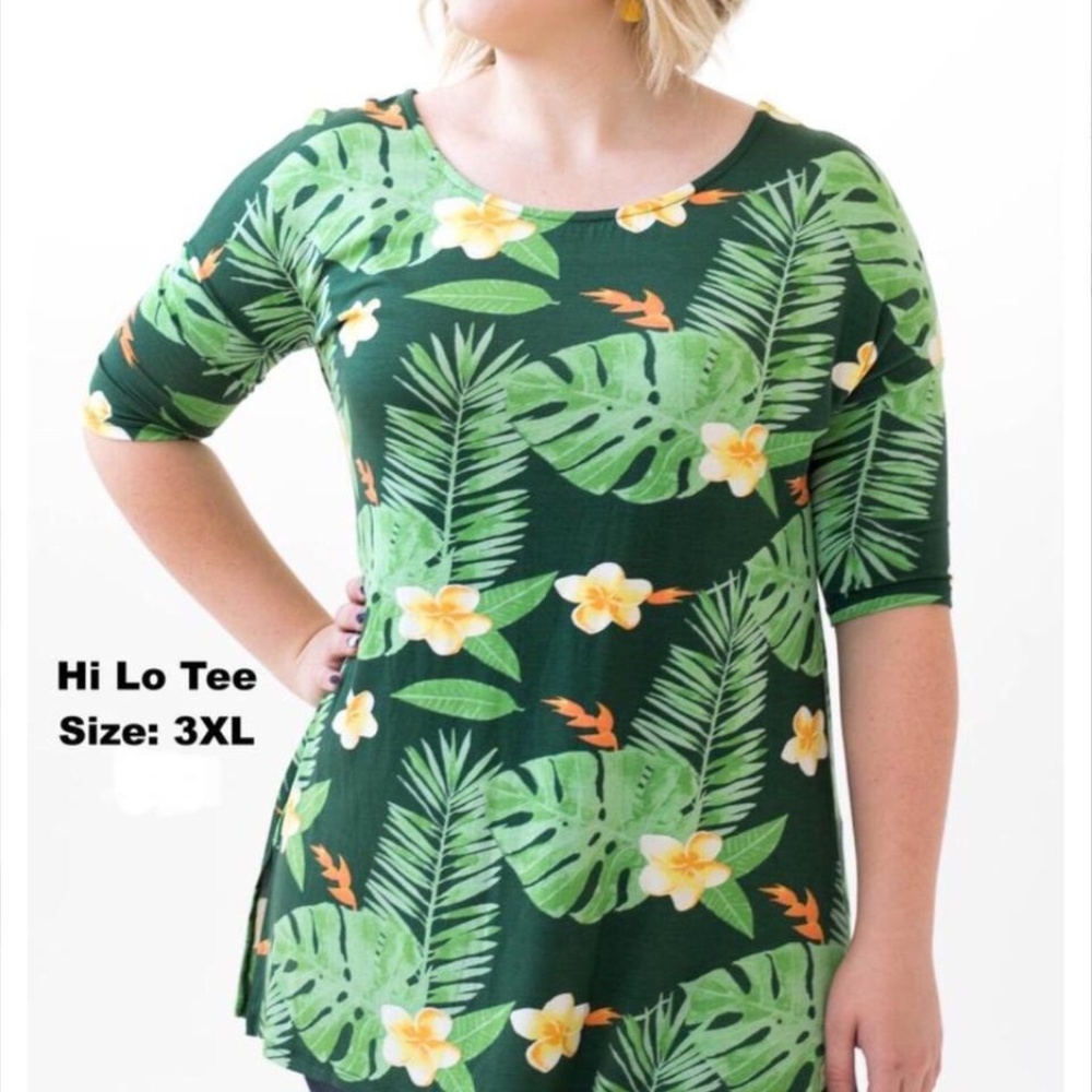 NWT Tropical Leaf Hi-Lo Tunic